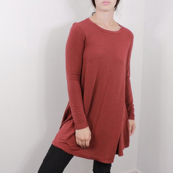 *Forever 21 Rust Brown Tunic Top - Picture 3 of 5